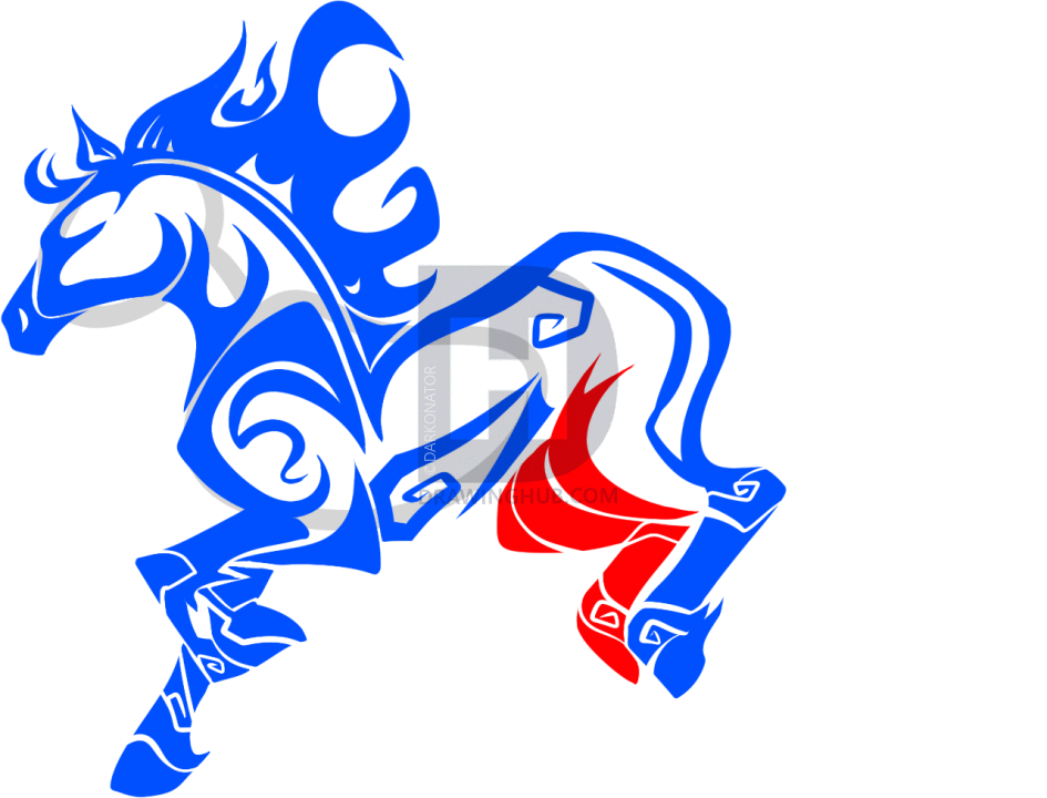 945x720 How To Draw A Tribal Horse, Tribal Horse Tattoo, Step