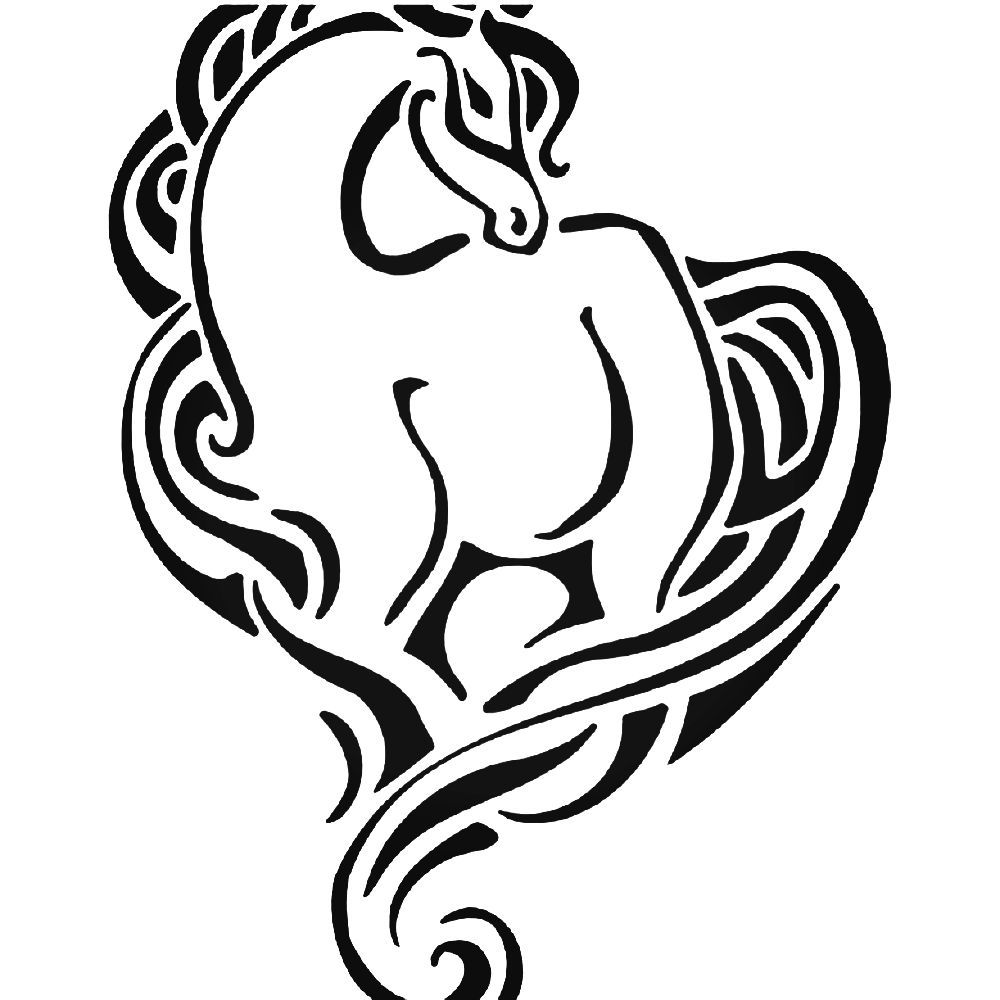 1000x1000 Tribal Horse Vinyl Decal Sticker