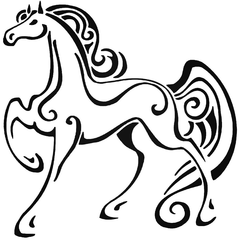 1000x1000 Tribal Horse Vinyl Decal Sticker