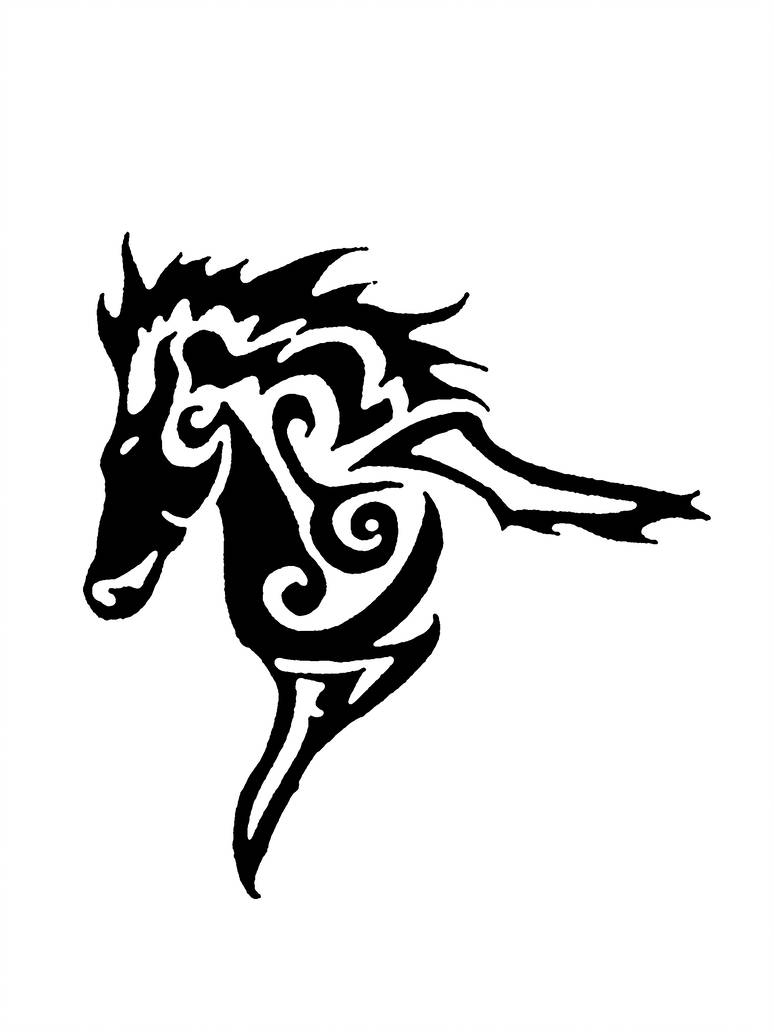 774x1032 Tribal Horse Drawing