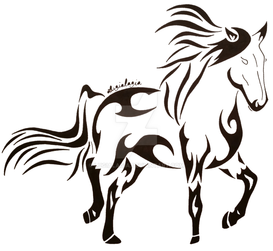 933x857 Tribal Horse