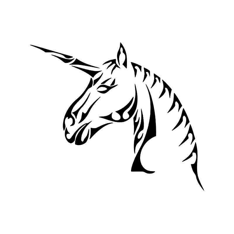 800x800 Tribal Unicorn Horse Vinyl Sticker