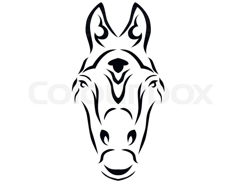 800x600 Tribal Horse Illustration, Horse In Stock Vector Colourbox