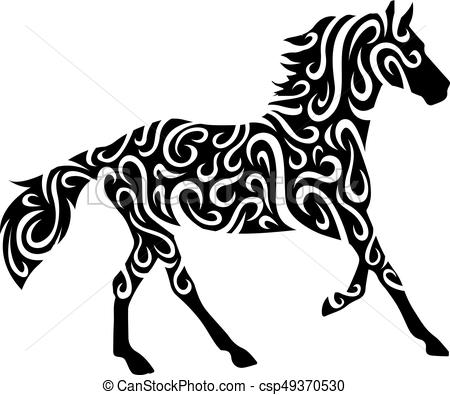 450x395 Tribal Horse Vectors