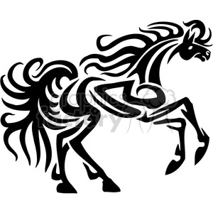 300x300 Tribal Tattoo Horse Design Clipart Royalty Free Clipart