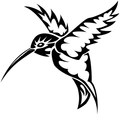 400x383 Tribal Hummingbird