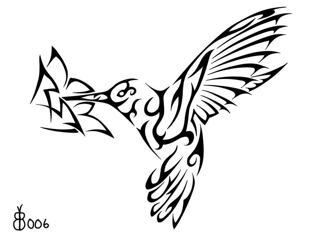 1032x774 Tribal Hummingbird Tattoos