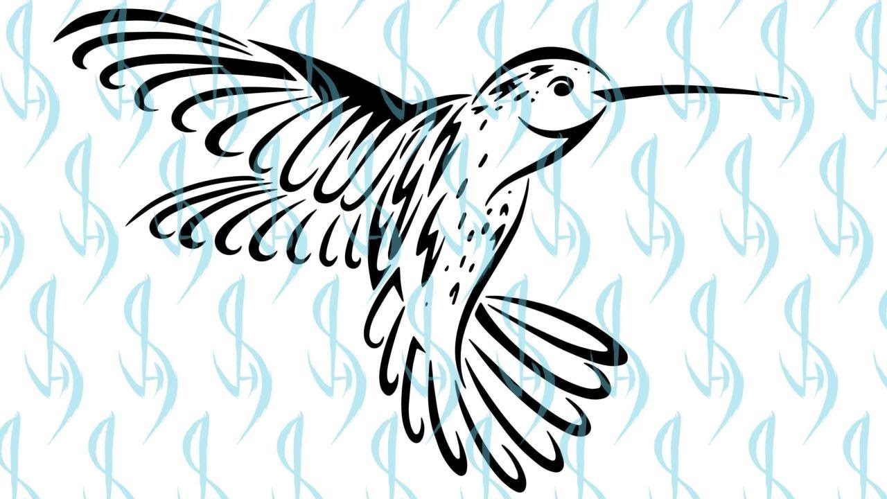 1280x720 How To Draw A Tribal Hummingbird Tattoo Design