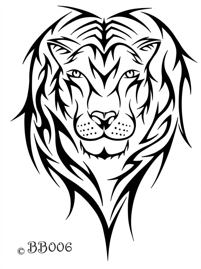 774x1033 Tribal Lion Head