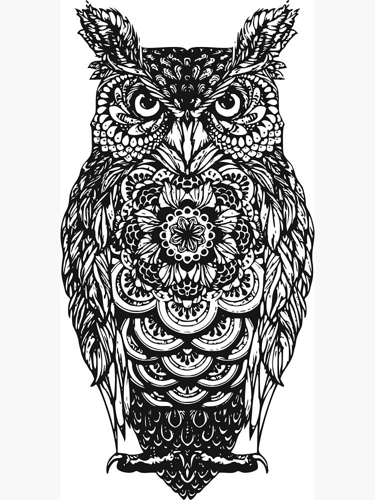 750x1000 Owl Tribal Photographic Print