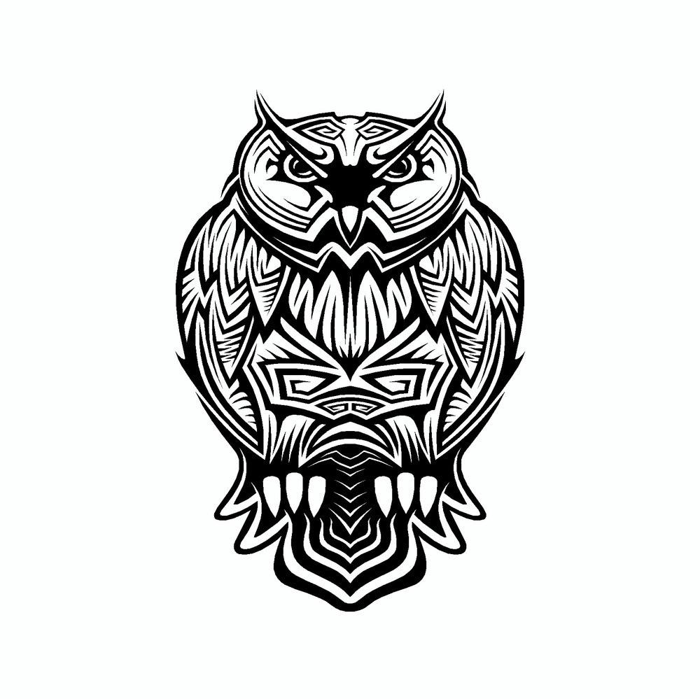 1000x999 Owl Tribal Vinyl Car Sticker Doggy Style Gifts