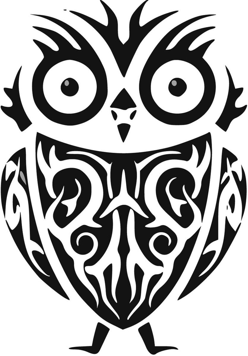 794x1142 Tribal Owl Decal Etsy