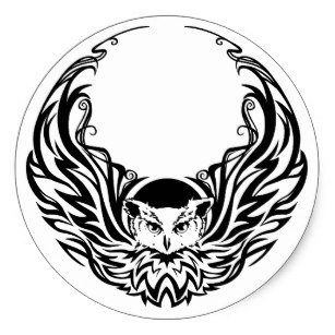 307x307 Tribal Owl Stickers Zazzle