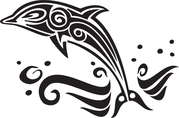 600x395 Collection Of Free Dolphin Drawing Tribal Download On Ui Ex