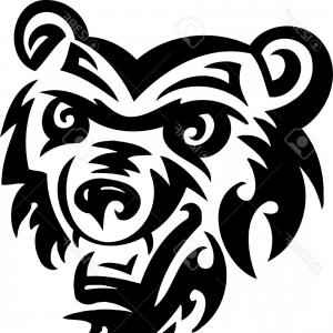 300x300 Doodle Of A Dog Head With A Tribal Pattern New Vector Soidergi