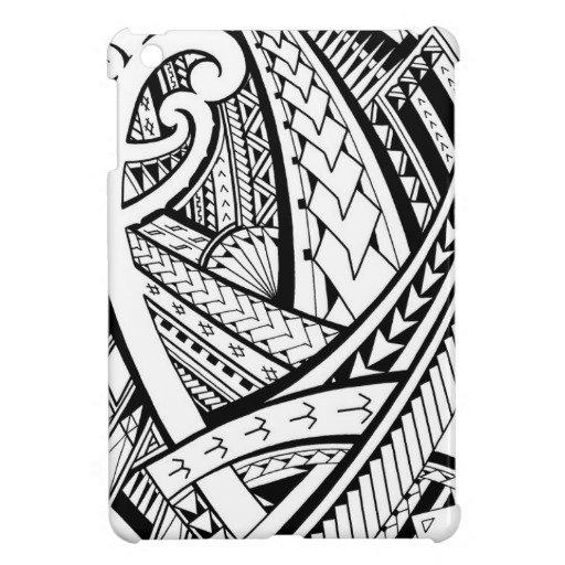 512x512 Polynesian Tribal Pattern Drawing