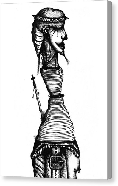 396x622 Black And White Tribal Canvas Prints