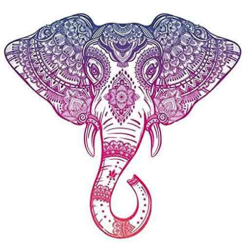 500x498 Purple Pink Ombre Henna Pattern Elephant Head Drawing