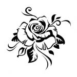 150x150 black rose painting tatouage fleur tribal rose tattoo designs