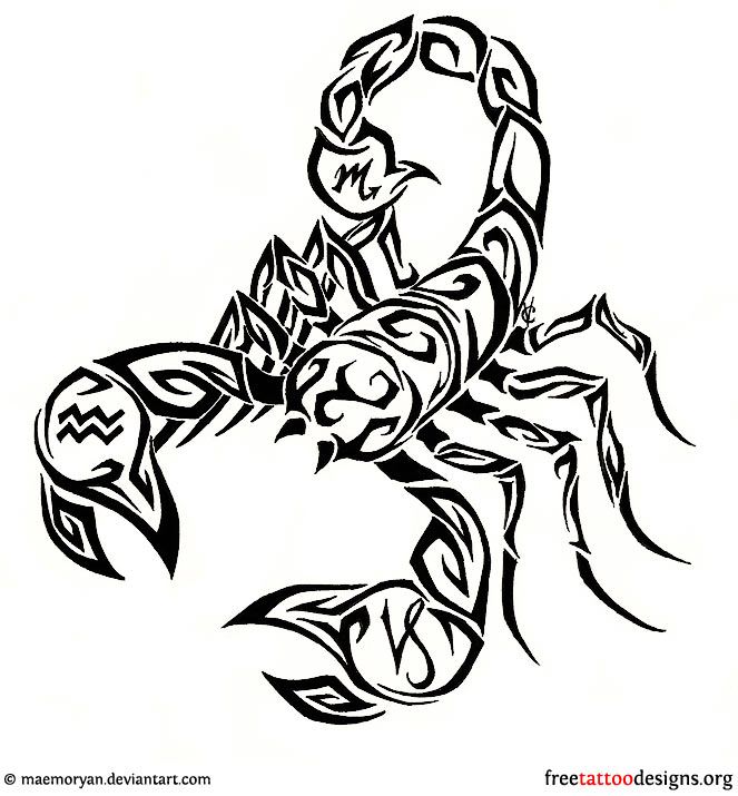 663x715 Scorpio Tattoo Designs Pin Scorpion Tattoo Design Tribal Tattoos