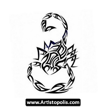 360x360 Tribal Scorpion Tattoo Designs