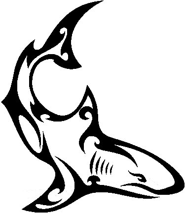 375x433 Tribal Shark Drawing In Pencil