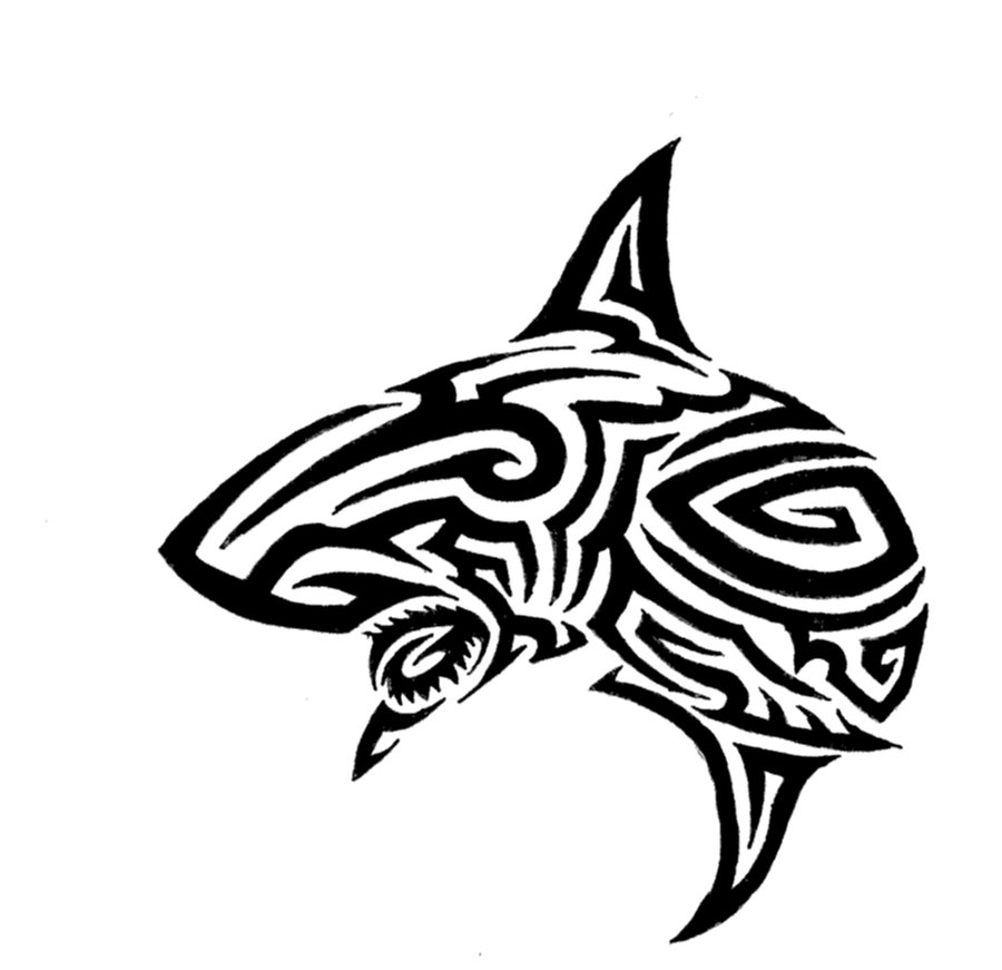 Tribal Shark Drawing | Free download on ClipArtMag