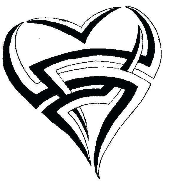 581x626 Easy To Draw Tribal Tribal Heart Drawing Images Pictures Easy