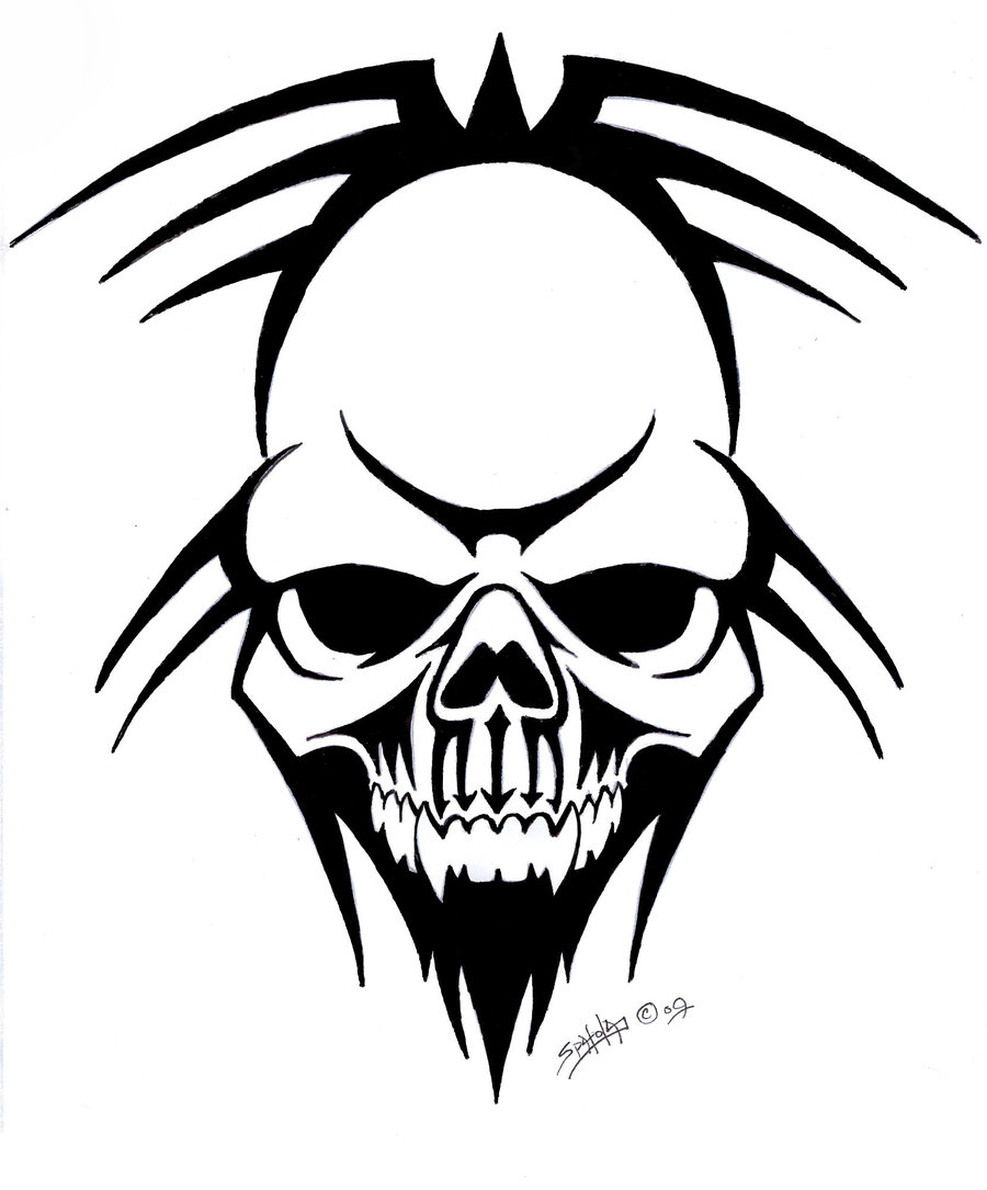 Tribal Skull Drawings | Free download on ClipArtMag