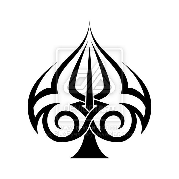 600x600 Spade Drawing Tribal For Free Download