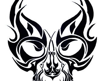340x270 Tribal Skull Tattoo Etsy