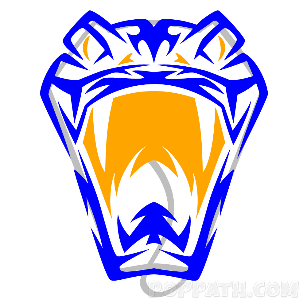 1000x1000 How To Draw A Snake Tribal Tattoo Pop Path