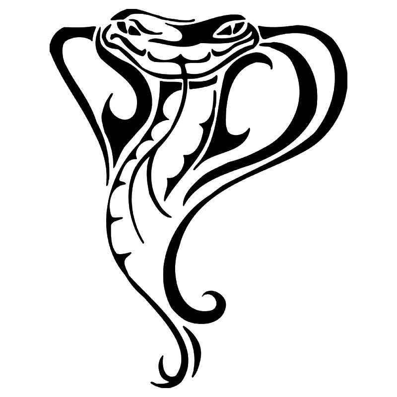 800x800 Tribal Cobra Snake Vinyl Sticker