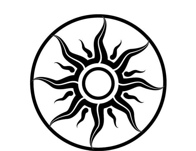 660x507 Tribal Sun Shape Car Decal Sticker