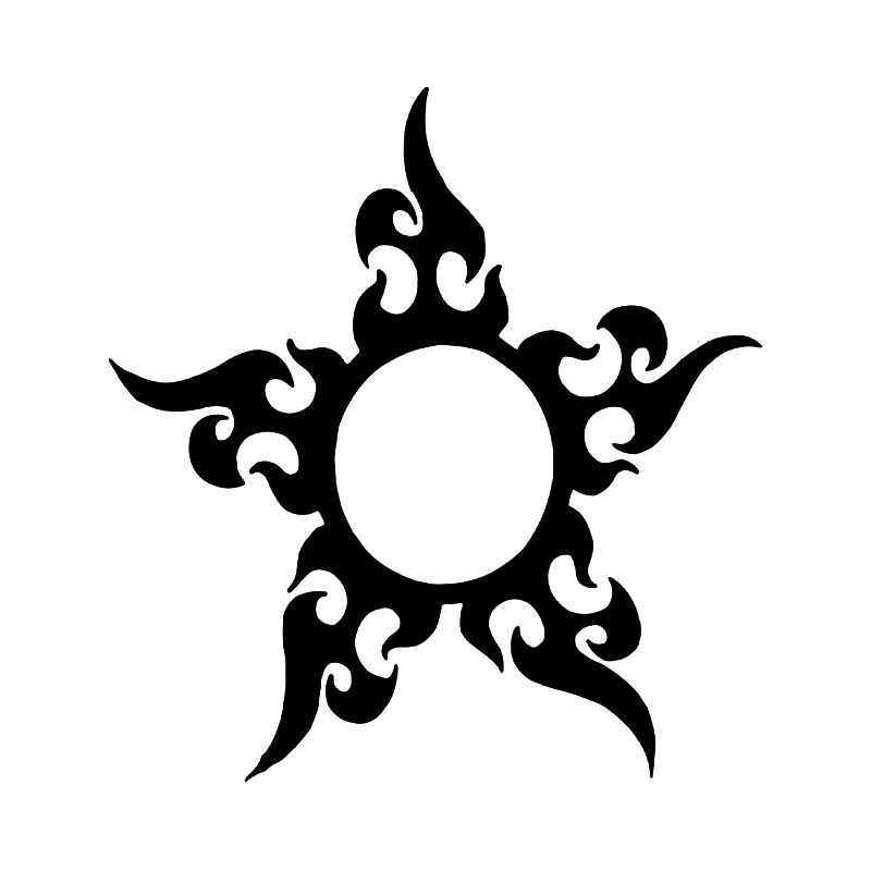 800x800 Tribal Sun Vinyl Sticker