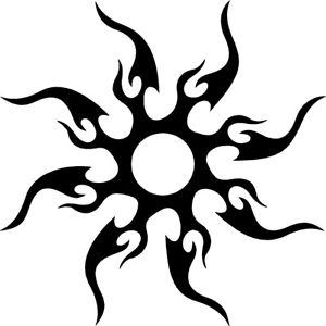 300x300 Tribal Sun Circle Decal Sticker For Car Truck Window Laptop Wall