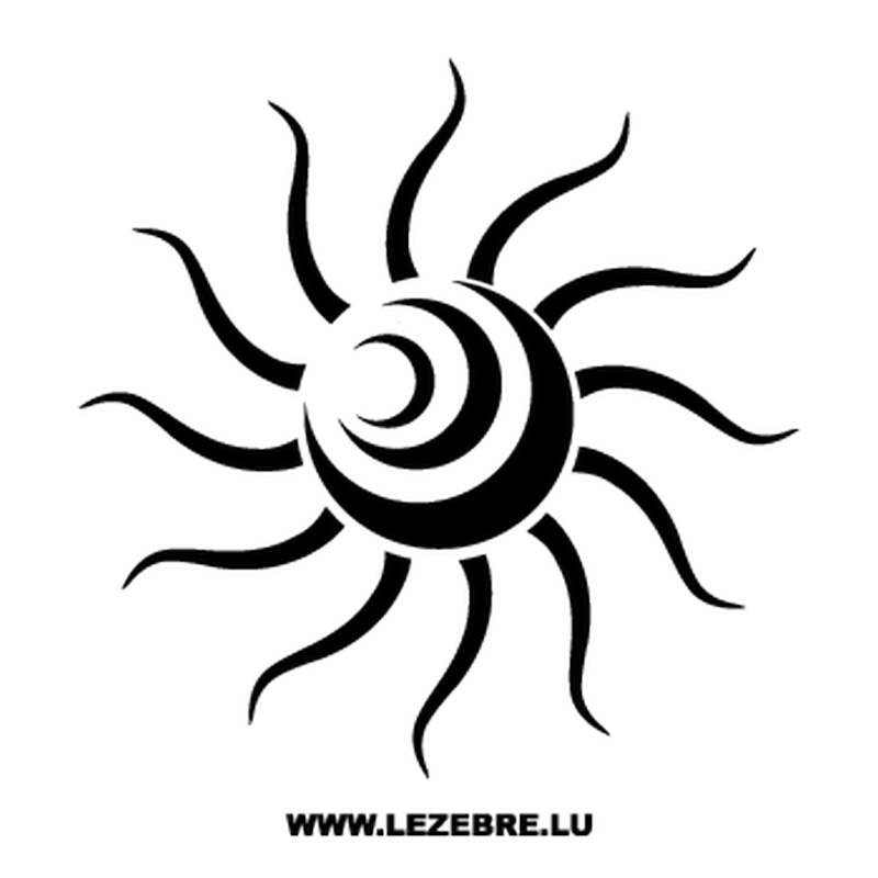 800x800 Tribal Sun Decal