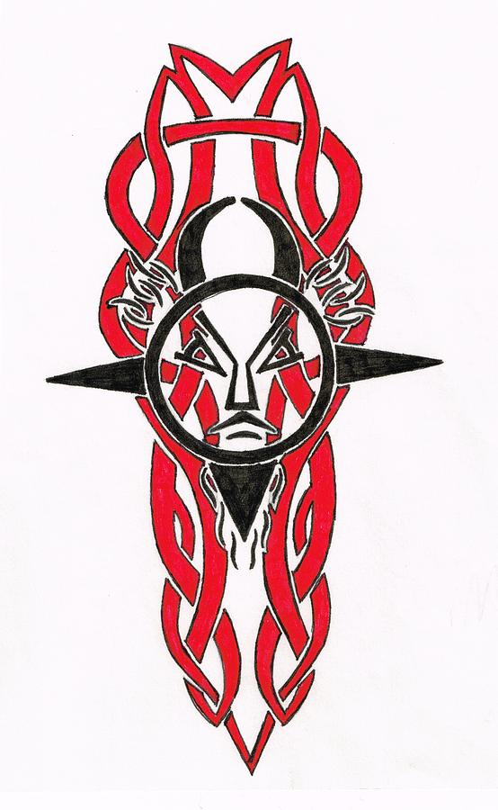 554x900 Tribal Sun Drawing