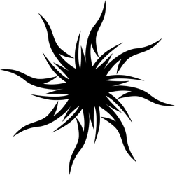 250x250 Tribal Sun Sticker