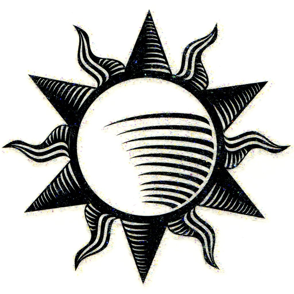 1024x1024 No I Tribal Sun Glitter Temporary Tattoo Bodycandy