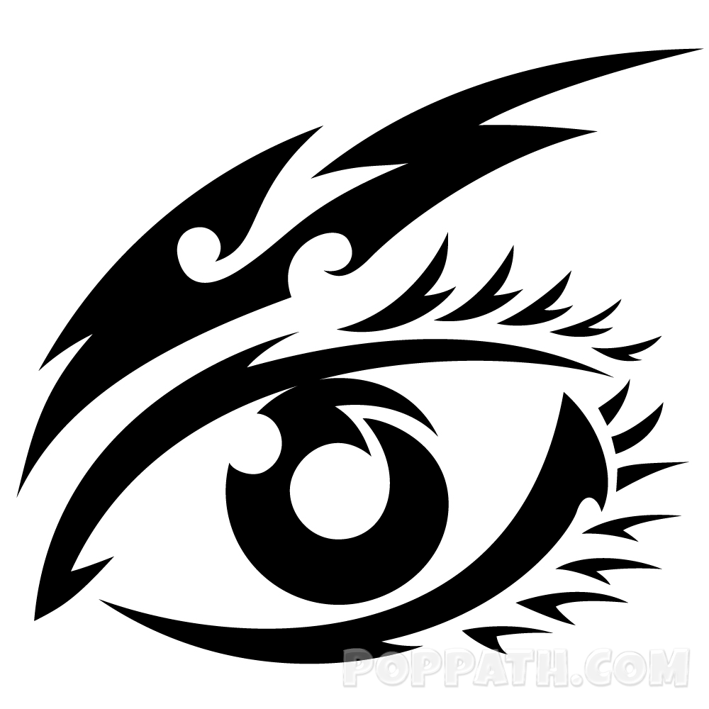1000x1000 How To Draw An Eye Tribal Tattoo Pop Path