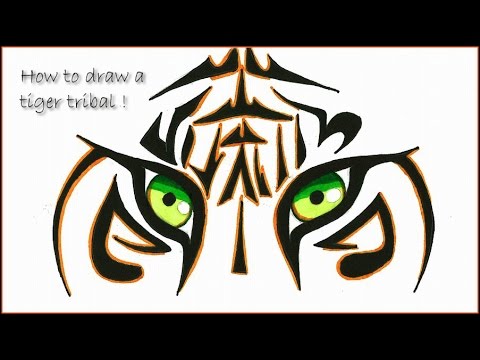 480x360 How To Draw A Tiger Tribal !