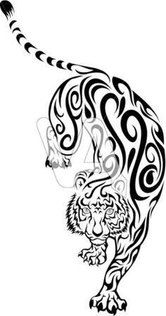 236x449 Best Tribal Tiger Images Tribal Tiger, Black Panther Tattoo