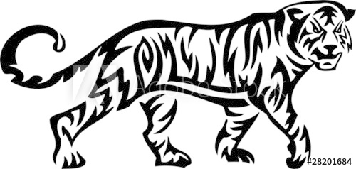 500x238 Tiger Tribal Animals