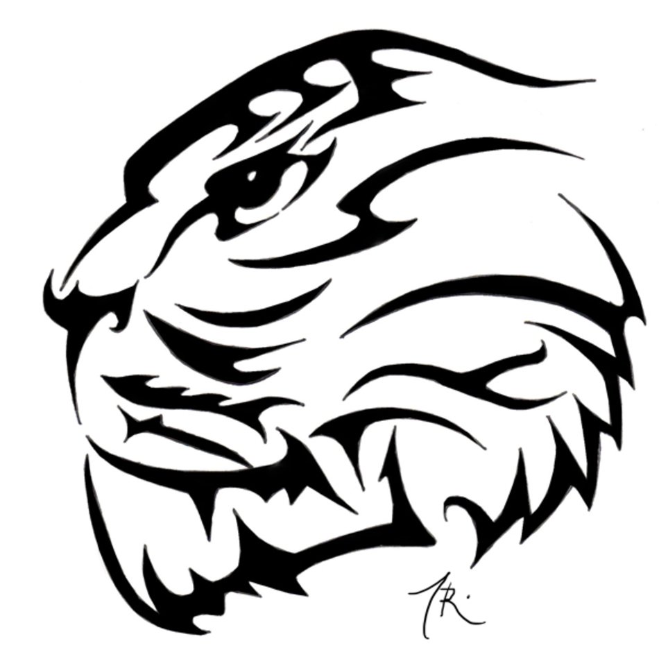 950x950 Tribal Tiger Tattoo Designs Drawings Free Image