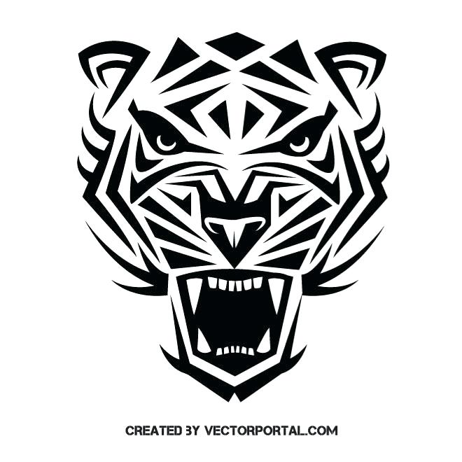 660x660 Tribal Vector Art Tiger Clip Ameliaperry
