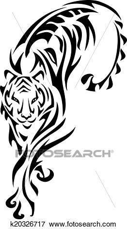 262x470 Tribal Tiger Clipart Clipart Portal