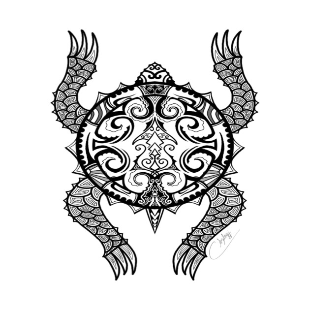630x630 Tribal Turtle Tattoo