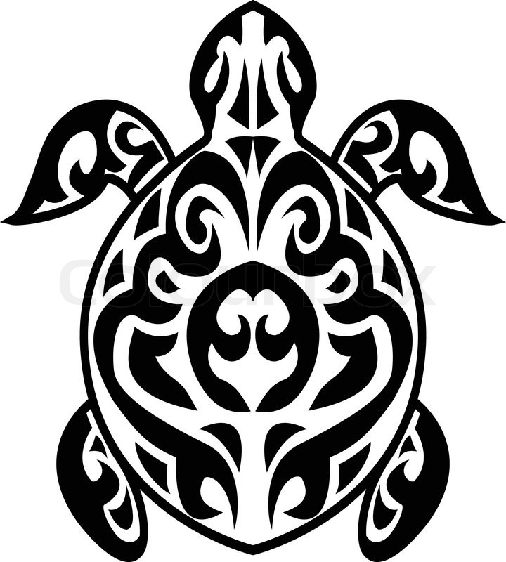 720x800 Turtle Tribal Tattoo Stock Vector Colourbox