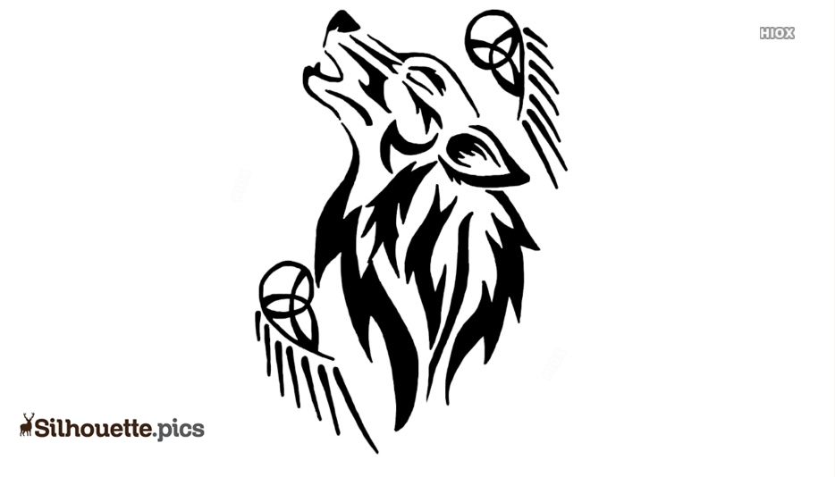 934x534 Tribal Howling Wolf Drawing Silhouette Silhouette Pics